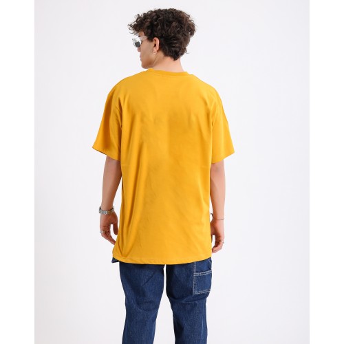 BSC Oversize Pink Floyd Live At Pompeii Baskılı Unisex T-Shirt - Hardal