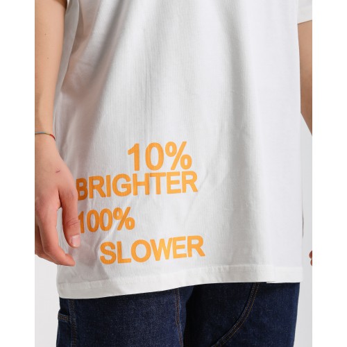 BSC Oversize Flame Heart Ön Arka Kol Baskılı Unisex Tişört - Beyaz