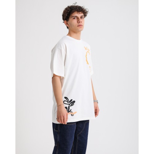 BSC Oversize Art Of Creation Ön-Arka Baskılı Unisex T-Shirt - Beyaz