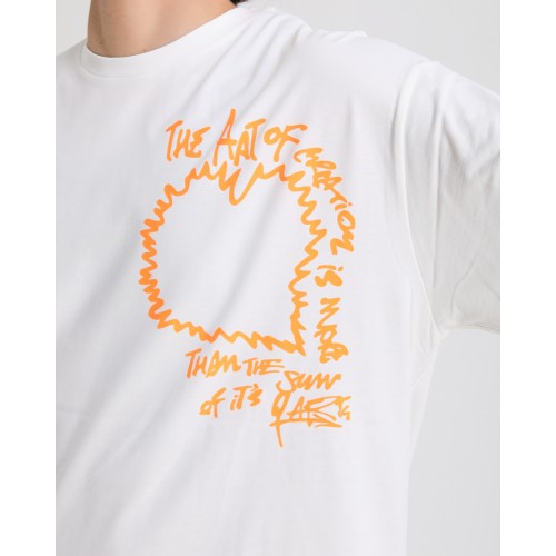 BSC Oversize Art Of Creation Ön-Arka Baskılı Unisex T-Shirt - Beyaz