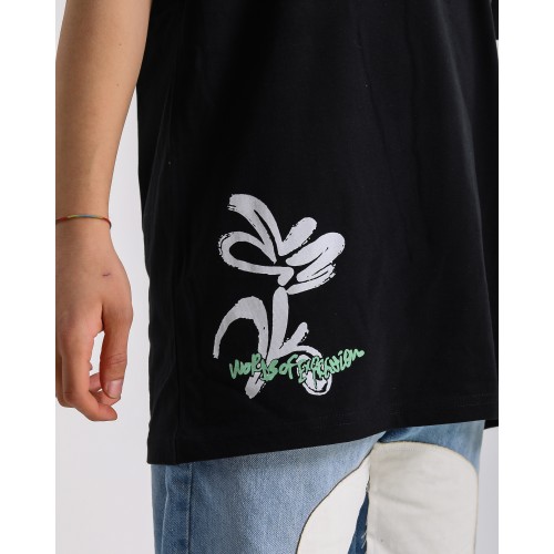 BSC Oversize Art Of Creation Ön-Arka Baskılı Unisex Tişört - Siyah