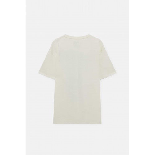 PB Oversize Gorillaz Baskılı Unisex T-Shirt - Beyaz