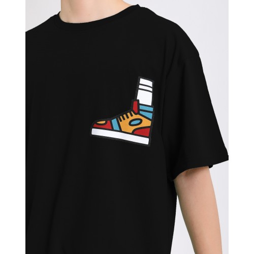 BSC  We Love Play Basket Baskılı Unisex Tişört - Siyah