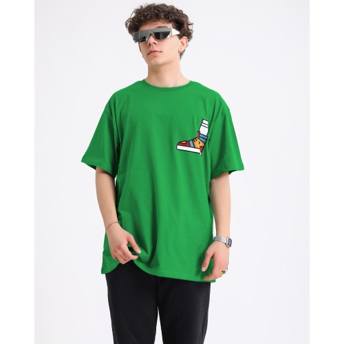 BSC  We Love Play Basket Baskılı Unisex Tişört - Yeşil
