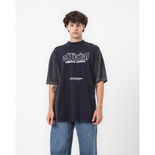 BHM Oversize Official Limited Edition Baskılı Kontrast Unisex Tişört -  Çift Renk