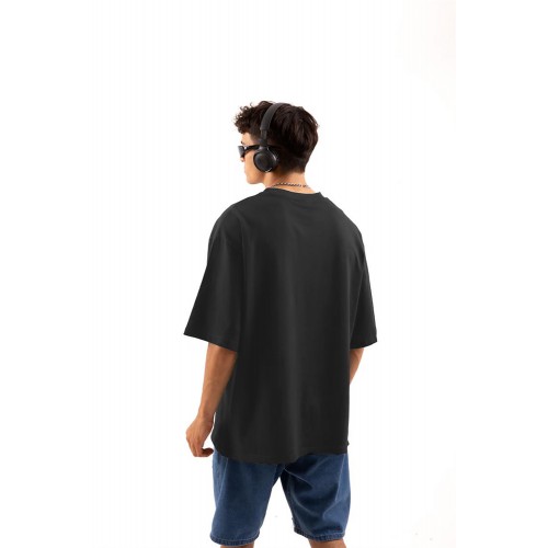 SuperMade Rahat Kalıp Color Logo Print Unisex Tişört - Gri