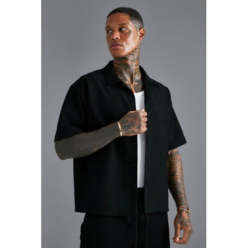 BHM Boxy Fit Classic Model Erkek Gömlek - Koyu Petrol