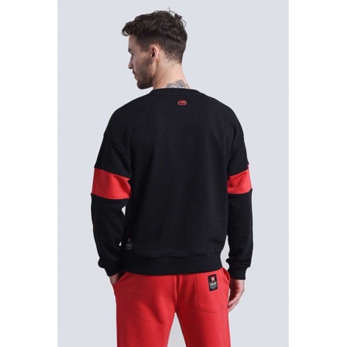 Ecko Ekstra Oversize Ön Logo Baskılı Unisex Sweatshirt - Siyah