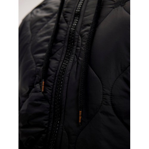 BB Oversize Önden Fermuarlı Kapüşonlu Unisex Hırka - Siyah