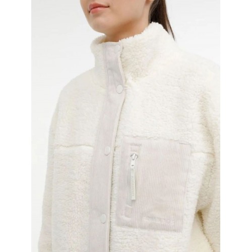 LJ Oversize Full Zipper Boxy Mont - Ekru 