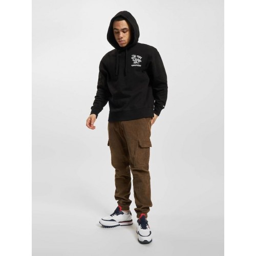 TMYJNS Regular Fit New York Pizza Hoodie - Siyah 