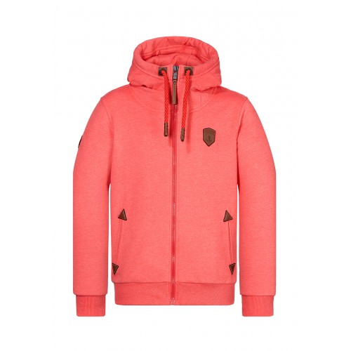 NKTN Full Fermuarlı Kapüşonlu Unisex Hırka - Nar