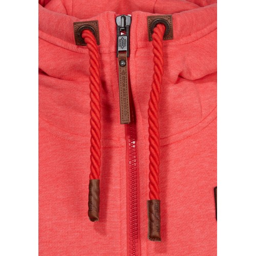 NKTN Full Fermuarlı Kapüşonlu Unisex Hırka - Nar